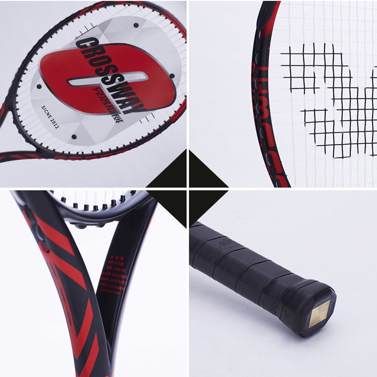 Vợt Tennis W205 Sợi Carbon cao cấp, tặng kèm bóng và đế tập