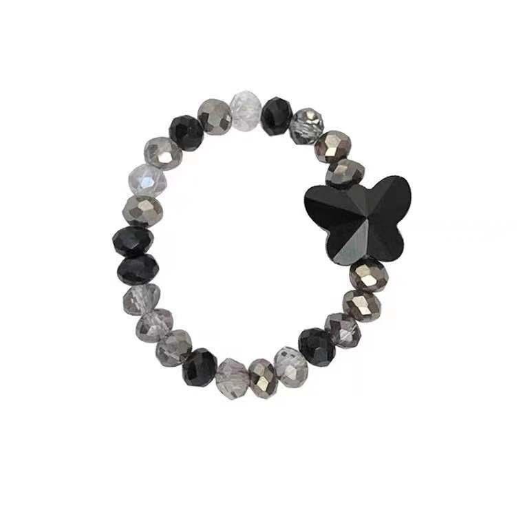Set 2 nhẫn đính đá pha lê phong cách hàn quốc