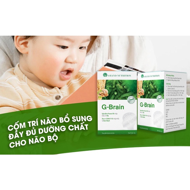 G-Brain Cốm  Trí Não hỗ trợ phát triển, tăng cường hệ Miễn Dịch cho Trẻ (GBrain gold plus new Chính Hãng)