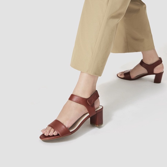 Giày Sandal Nữ 5cm Thời Trang JUNO Gót Vuông Quai Ngang SD05003
