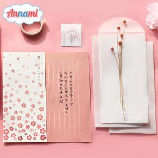 Bộ 2 tờ giấy viết thư kèm phong bì dùng làm thiệp mời / quà tặng