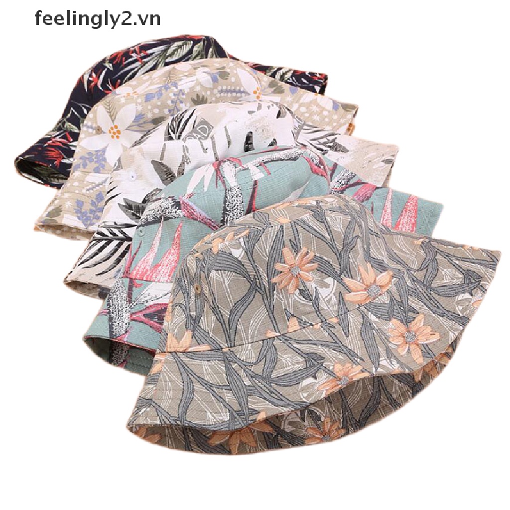 Mũ bucket Hai Mặt Họa Tiết Hoa Xinh Xắn Thời Trang