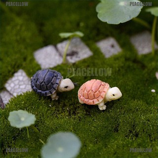 Set 2 Mô Hình Rùa Mini Trang Trí Sân Vườn