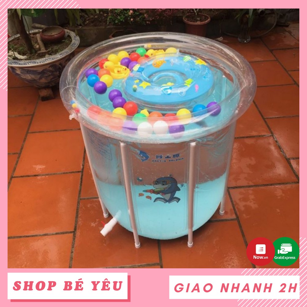 Bể bơi cho bé Freeship Bể bơi thành cao cho bé Doctor Dolphin