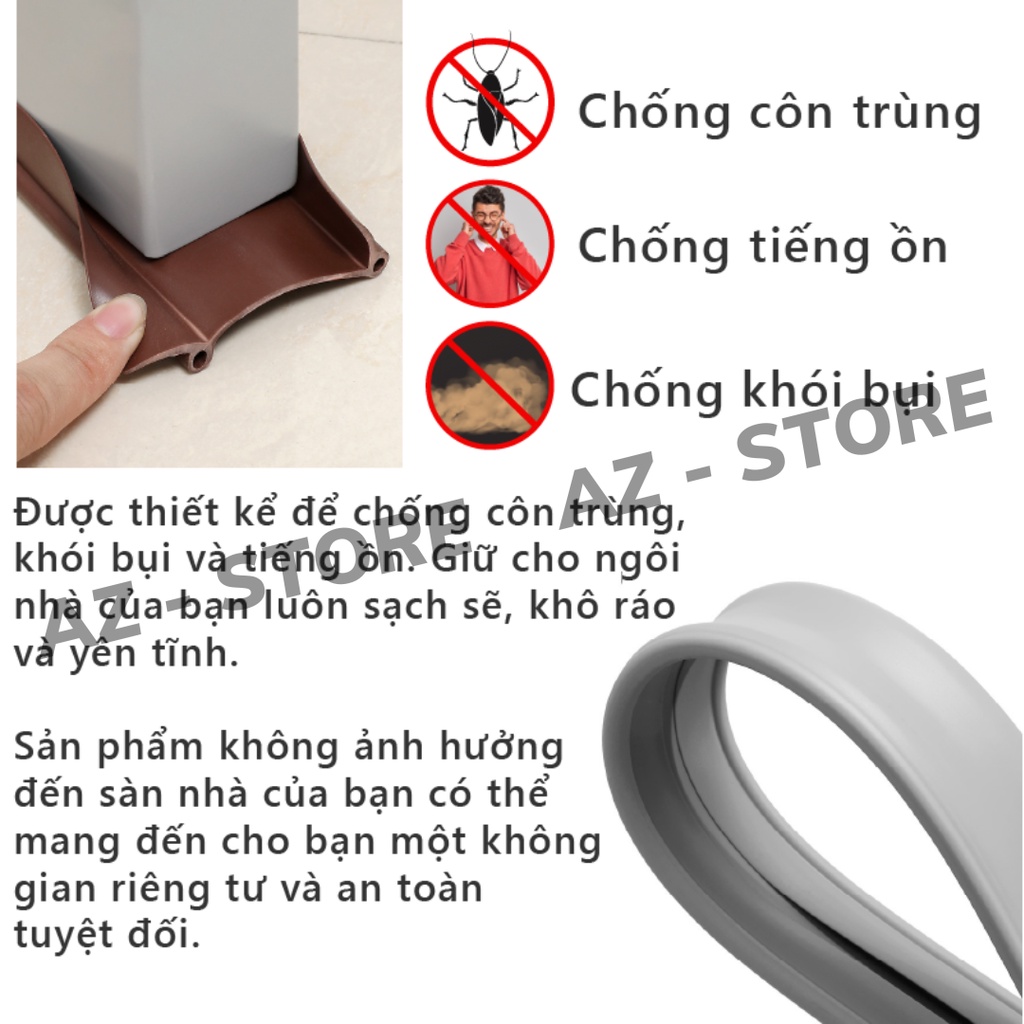 Gioăng chặn cửa cao su loại mới chống ồn côn trùng 3 màu dài 96cm - AZ Store