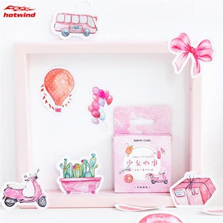 Bộ 46 miếng dán trang trí tập vở DIY thiết kế độc đáo xinh xắn