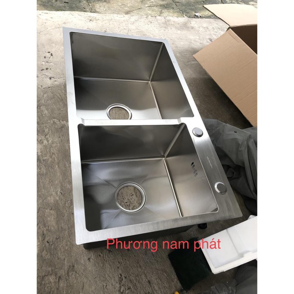 Chậu Rửa Chén Bát INOX SUS 304 N07 8245  HÀNG CAO CẤP NHẤT MẶT DÀY 3LY7 HÀNG BAO XÀI