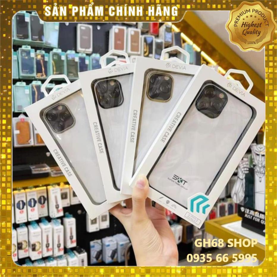 Ốp Lưng cao cấp Devia Cực Đẹp lưng trong viền màu iPhone 14 / 13 / 12/ 11 - Chính Hãng DEVIA