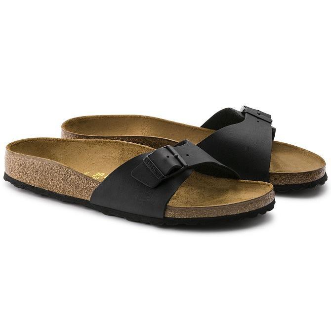 Dép Quai Ngang Nữ Birkenstock Madrid Bck040793 Màu Đen Nhám