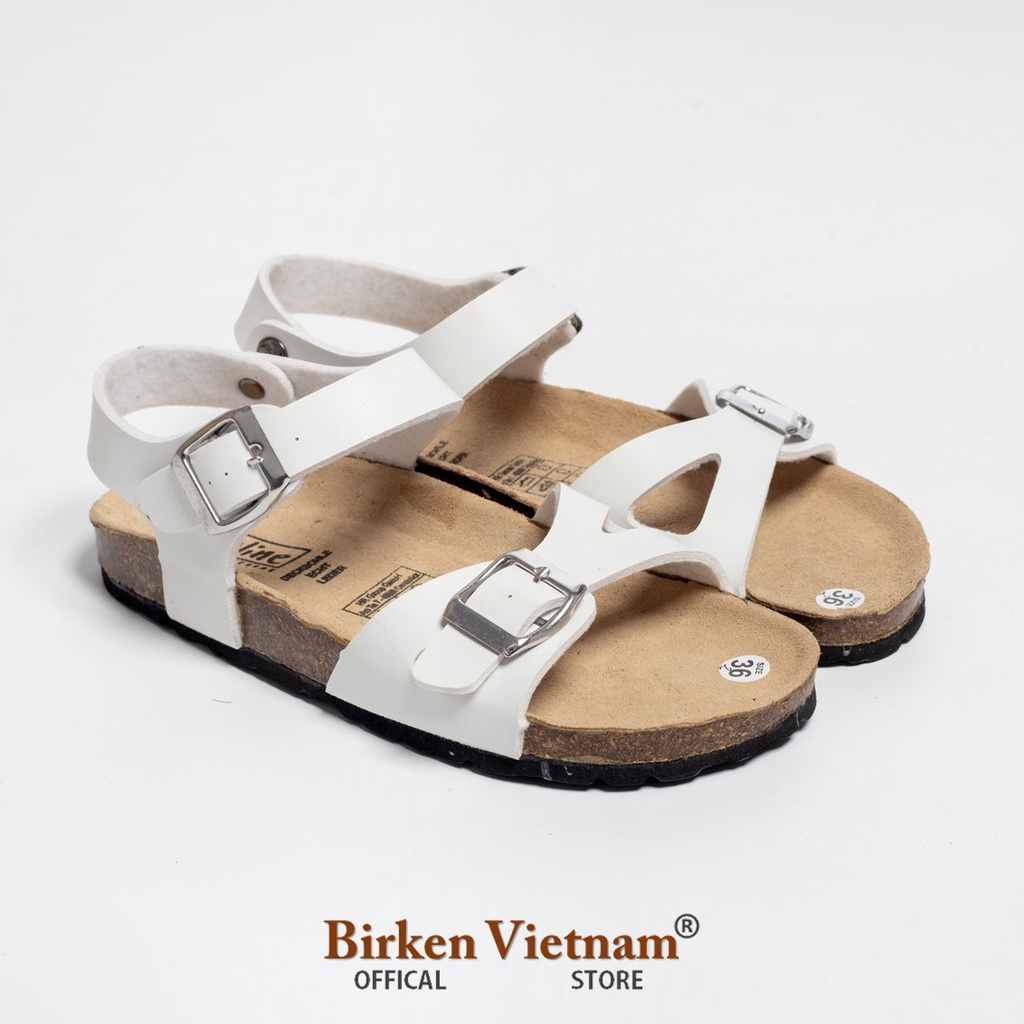 MÃ PU23 GIÀY SANDALS DA PU Đế Trấu Quai Ngang Unisex Birken Vietnam Bioline
