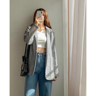 Áo blazer sọc caro Ulzzang (Có ảnh thật-hàng sẵn)
