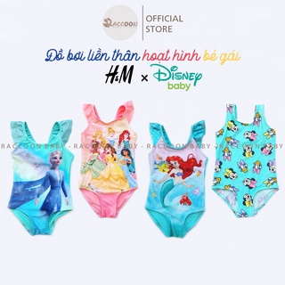Đồ bơi bé gái liền thân hai dây hoạt hình Disney baby xuất dư H&M (1-10T)