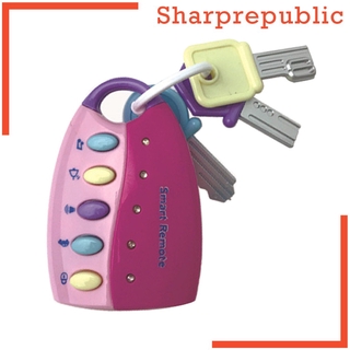 [SHARPREPUBLIC] Musical Remote Car Key Toy Car Voices Pretend Play Education Toys