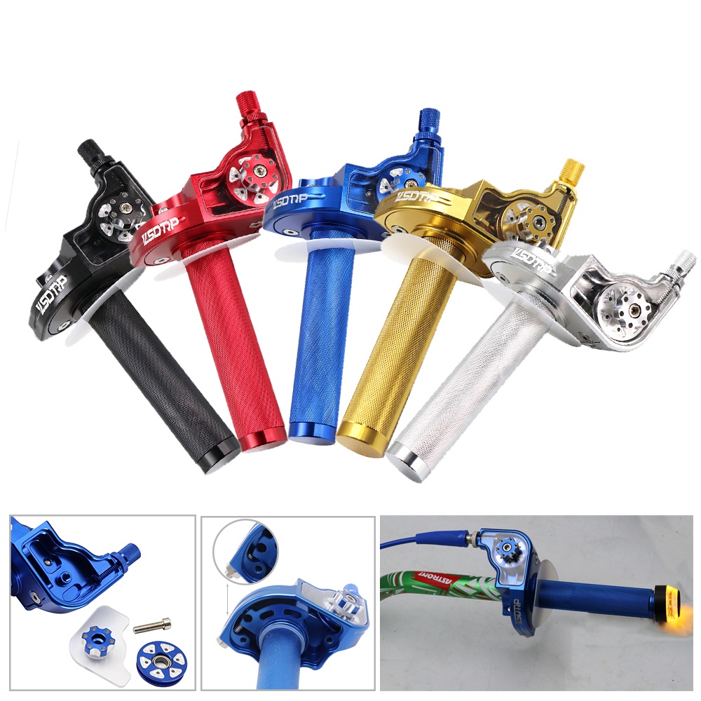 Tay Ga ZSDRTP 7 / 8 "Kèm Dây Cáp Xoắn Chuyên Dụng Cho Xe Mô Tô Địa Hình ATV Quad Pit 50-250CC