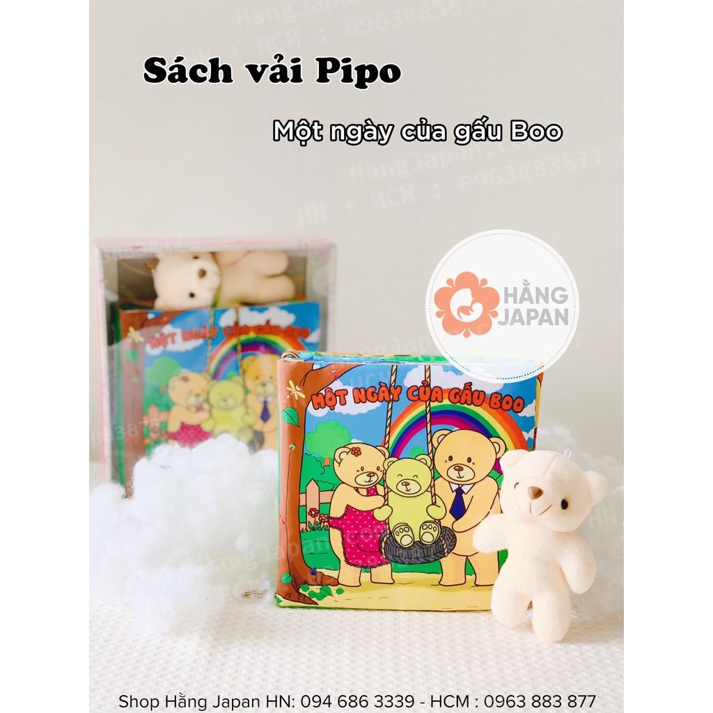 Sách vải cho Bé 16 chủ đề chính hãng Pipo Việt Nam giúp bé phát triển đa giác quan