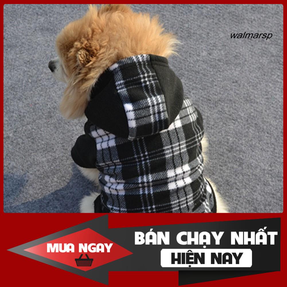 [❌GIÁ SỈ❌] Áo Hoodie Họa Tiết Sọc Ca Rô Giữ Ấm Cho Thú Cưng 0 ❤️