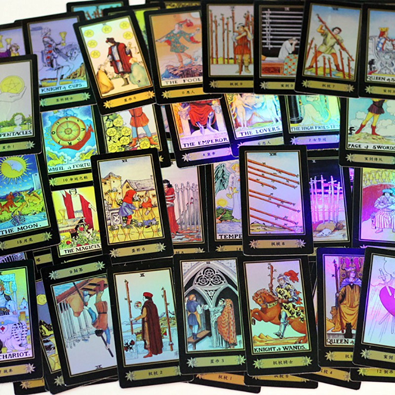 Bộ Bài Tarot Bói  Waite Tarot Cards Holographic tarot Cao Cấp