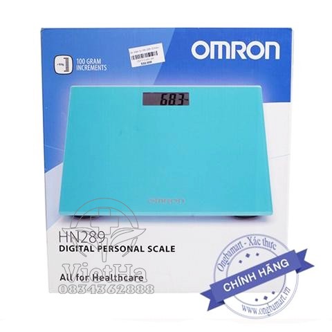 Cân sức khoẻ điện tử Omron HN-289 màu xanh Tặng Kèm 2 Pin