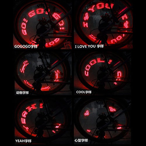 Van đèn led xe đạp 03 chạy chữ