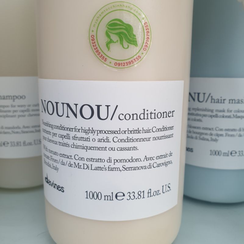 DẦU XẢ DAVINES NOUNOU CHO TÓC KHÔ, HƯ TỔN 250ml -  1000ML