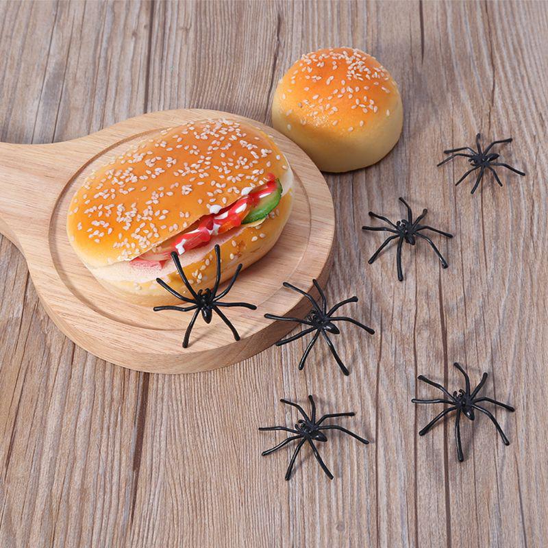 Bán Set 20 con nhện giả chất liệu nhựa trang trí Halloween