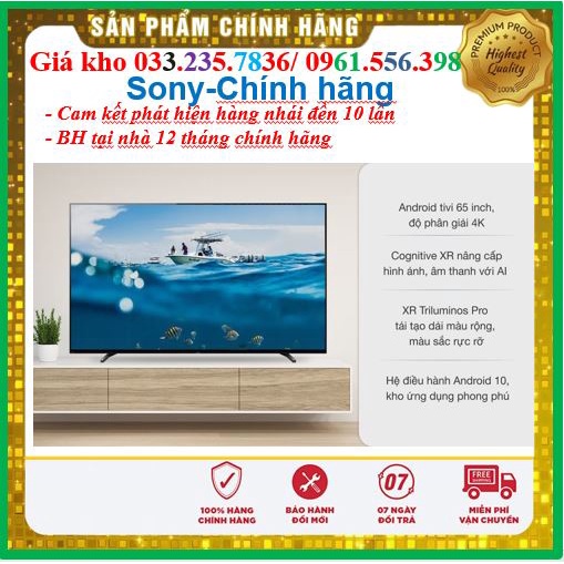 Smart Tivi OLED Sony 65 Inch 4K XR-65A80J &lt; Chính hãng BH:24 tháng tại nhà toàn quốc &gt;- Mới Đập Hộp 100%