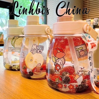 bình nước trẻ em 1lit kèm sticker