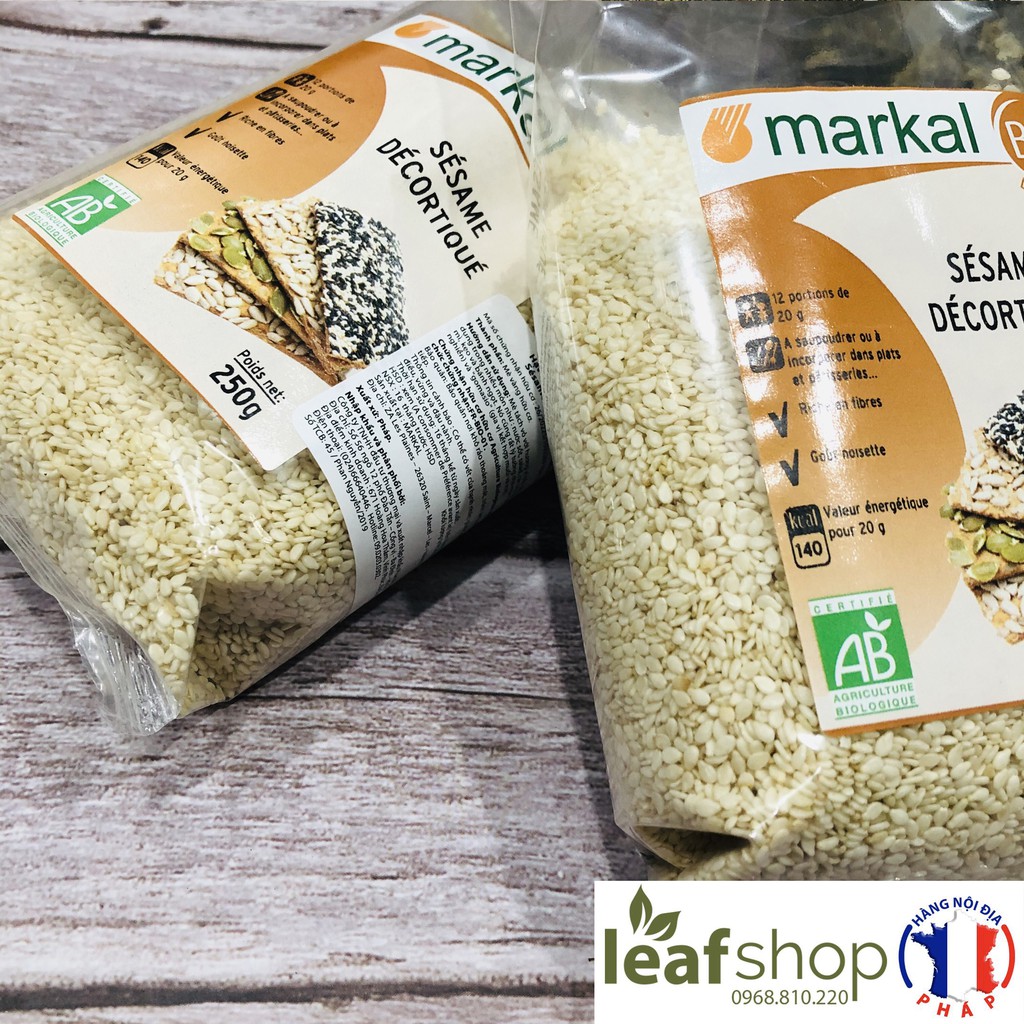Hạt mè tách vỏ Hữu Cơ Markal 250g