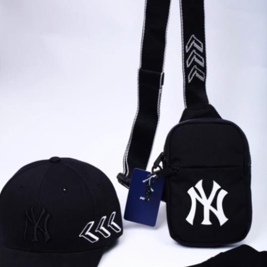 Túi  chéo mini logo Adidas, Lacoste, MLB NY chất liệu dù phối da chống nước, nhỏ gọn tiện dụng