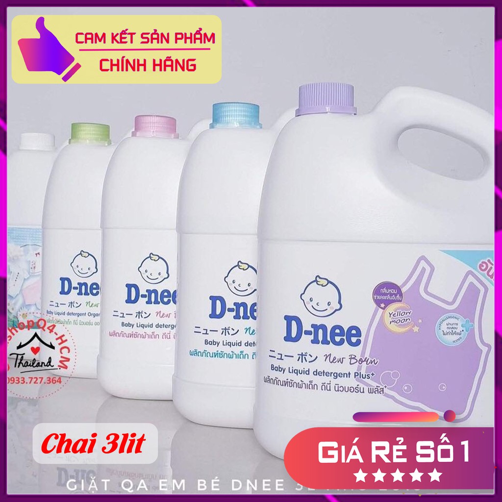 Combo 2 can Nước giặt màu trắng ⚡HÀNG CHÍNH HÃNG⚡ nước giặt quần áo dnee 3000ml Thái Lan