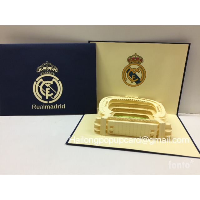 Sân bóng - Stadium - thiệp 3D ( mở 90 độ )
