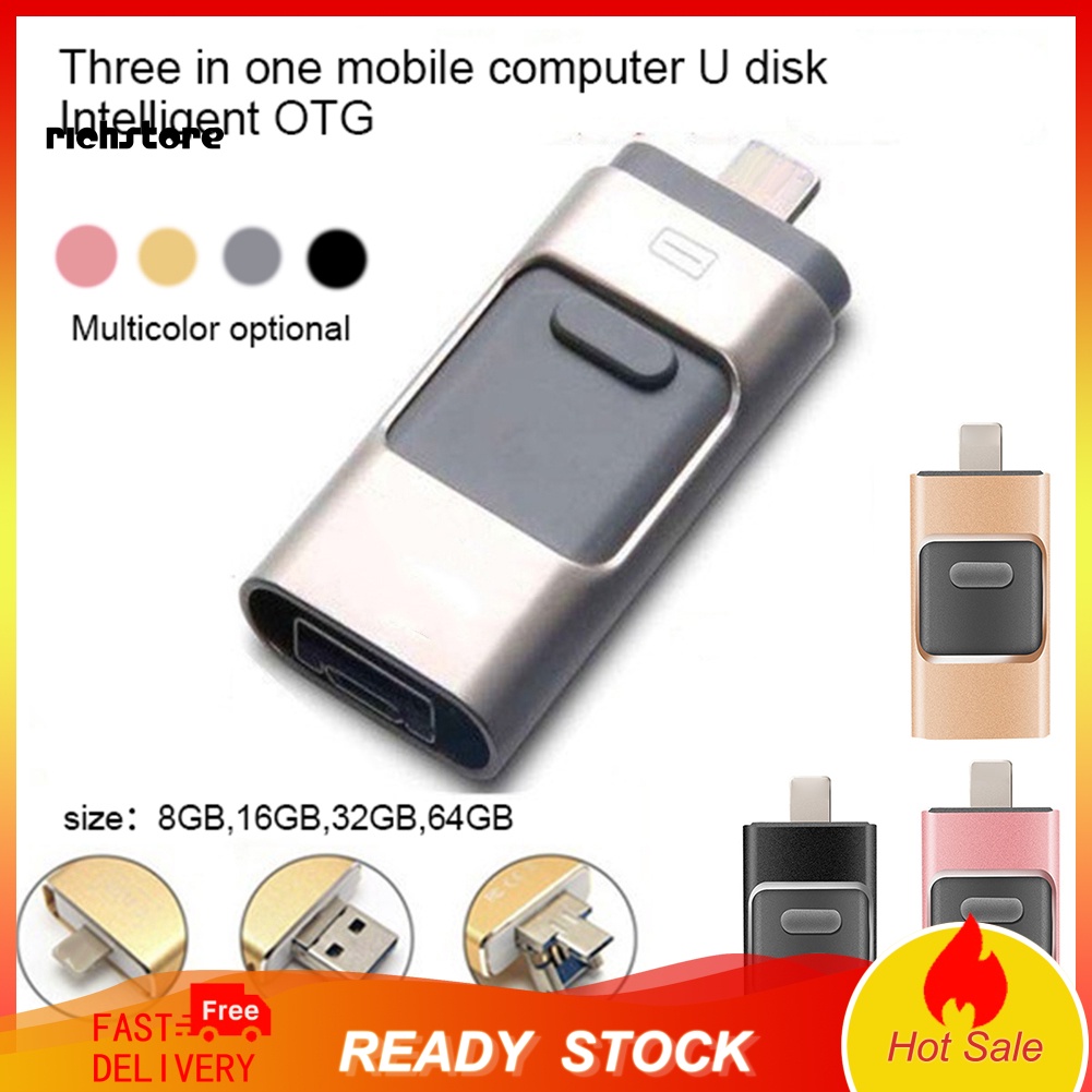 Usb 3.0 OTG 3 Trong 1 Xdnccx 8 / 16 / 32 / 64G