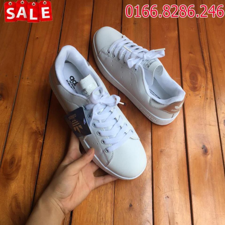 New [Chuẩn real] [KÈM VIDEO ẢNH THẬT] Giày Adidas Stan Smith Gót Bạc . . new . . ️🥇 . NEW ✫ siêu phẩm 1212 * ۶