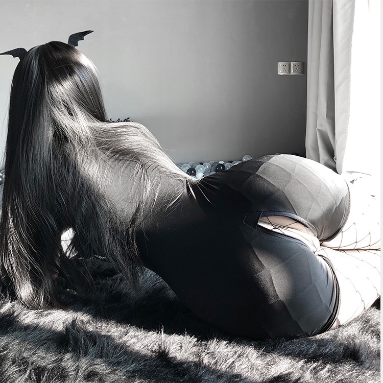 Đồ ngủ sexy đồ ngủ nữ cosplay điệp viên tất lưới màu đen freesize QUENQUEN store a0 | BigBuy360 - bigbuy360.vn