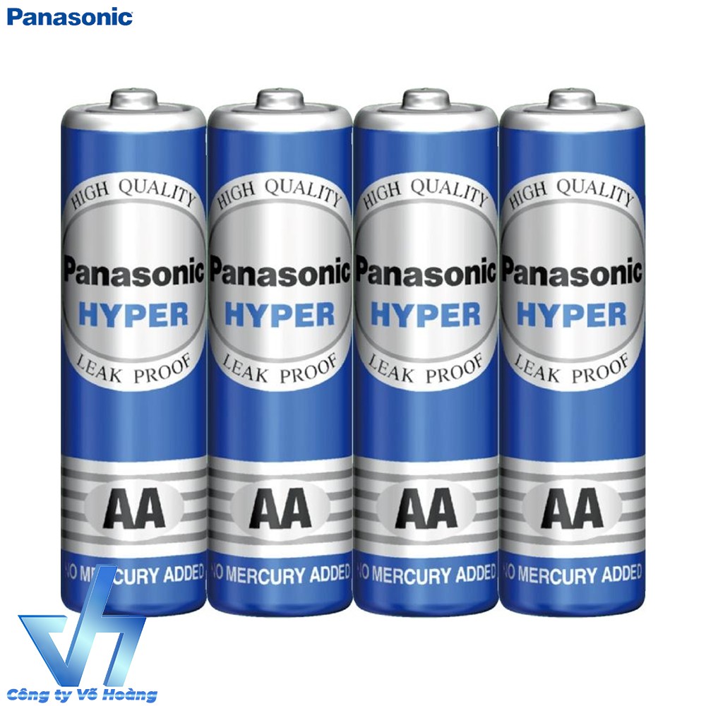 Bộ 4 pin AA chính hãng Panasonic R6UT High Quality (Xanh)