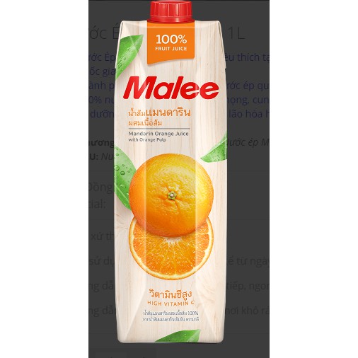 Nước Ép Quýt Malee 1L