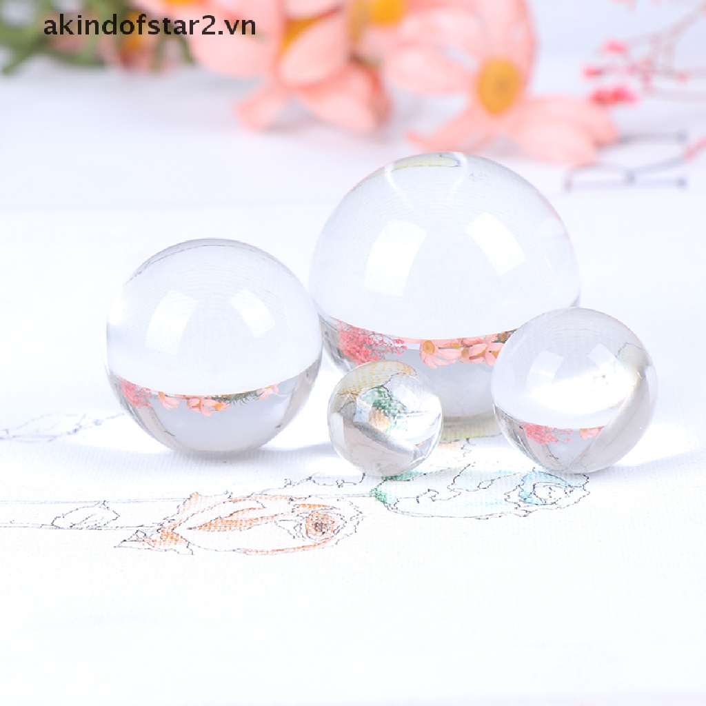 1Pc Clear Crystal Ball Quartz Healing Sphere Photography Props Home Decor