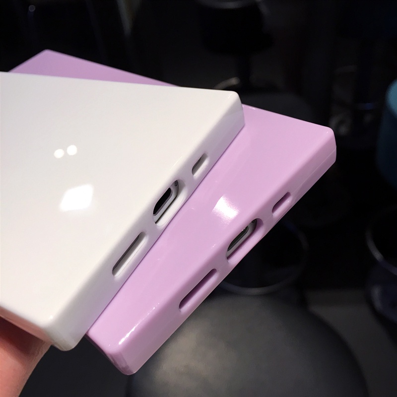 Ốp Điện Thoại Cạnh Vuông Mềm Màu Kẹo Thời Trang Cho Iphone X XR XS 11 12 13 Pro Max