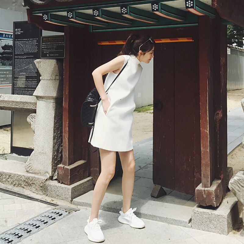 Đầm sát nách họa tiết thêu phong cách thời trang dành cho nữ