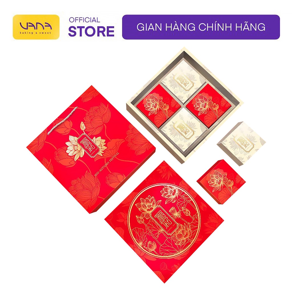 [Mẫu mới 2022] Hộp trung thu 4 bánh