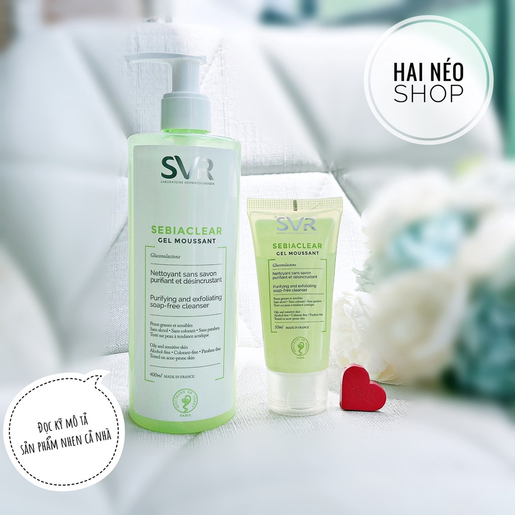 🚫[ĐỌC KỸ MÔ TẢ]🚫 Sữa Rửa Mặt Da Dầu Mụn Nhạy Cảm SVR Sebiaclear Gel Moussant (Pháp)