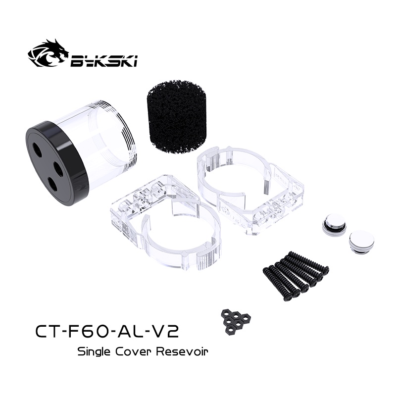 Bykski CT-F60-AL-V2 100 150 200mm X 60mm Đường kính xi lanh Bể chứa nước mở rộng cho Máy bơm Bykski Mở rộng / Bể chứa nước làm mát