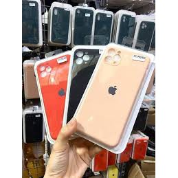 (IPHONE) Ốp chống bẩn full viền bảo vệ camera logo Táo màu xanh matcha, xanh rêu dành cho ip 6 đến 11promax