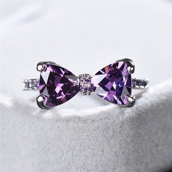 ♥Nhẫn Đính Đá Zircon Nhiều Màu Sắc Phong Cách Âu Mỹ Thời Trang