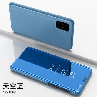 Thông Minh Bao Da Điện Thoại Nắp Gập Tráng Gương Cho Samsung A51 Ốp