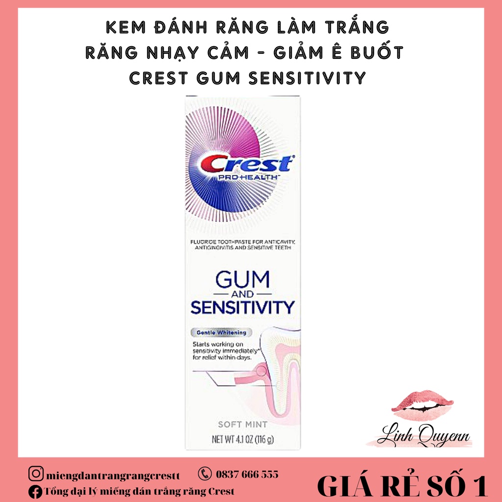 Kem Đánh Răng Crest Pro-Health Gum and Sensitivity 116G