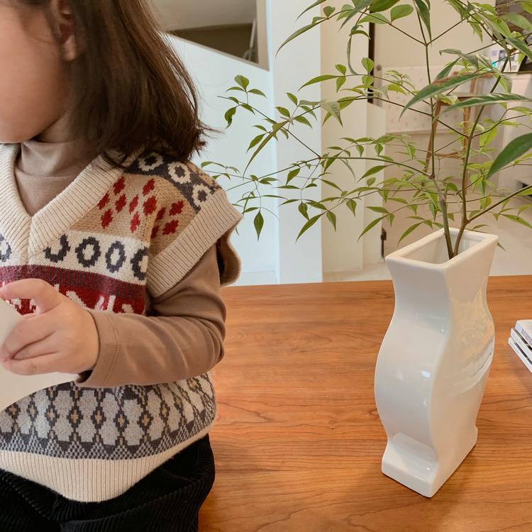 Áo sweater dệt kim không tay thời trang Hàn Quốc cho bé