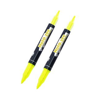 Bút dạ quang 2 đầu nhỏ, màu vàng hl-03