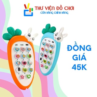Đồ chơi điện thoại thỏ cà rốt - điện thoại thỏ tiktok phát nhạc cho bé - thư viện đồ chơi