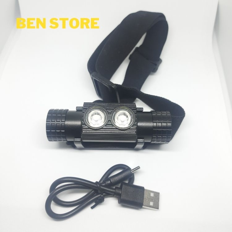 Đèn pin siêu sáng đeo đầu mini type C H02B